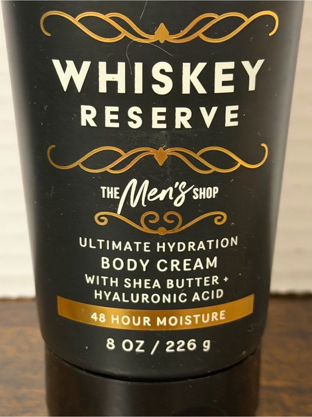 Bath & Body Works Whiskey Reserve Men's Body Cream - Black & Amber